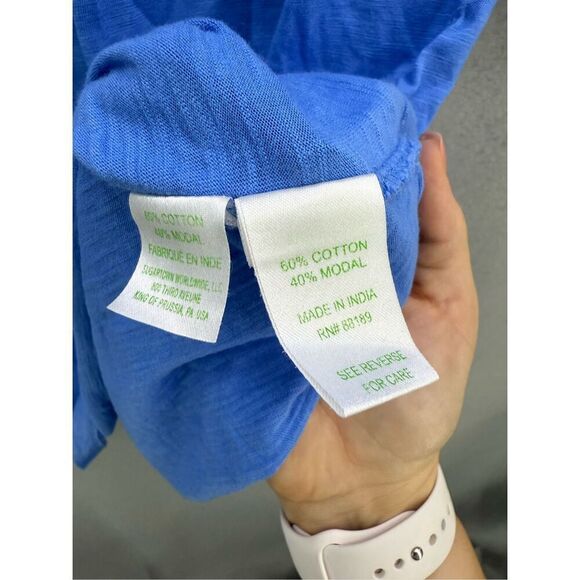 Lilly Pulitzer Womens Blue Smocked Quarter Sleeve Essie Mini Tunic Dress Small - Picture 7 of 10